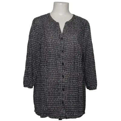 Blouse (Black, White) from Samoon by Gerry Weber Cotton
