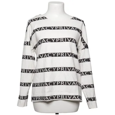 Long sleeve T-shirt (White, Black) from Privacy Cotton, Elastane