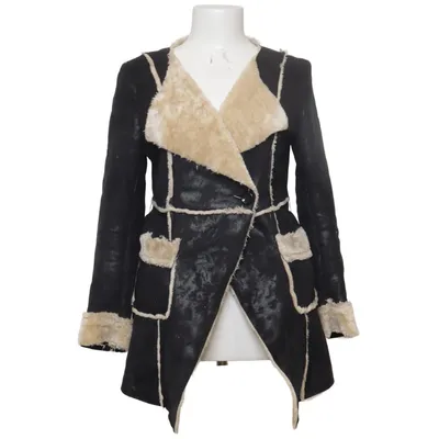 Veste en peau de mouton retournée (Noir, Beige) de Manosque Polyester