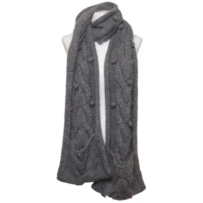 Scarf (Gray) from Pennyblack Acrylic, Alpaca wool