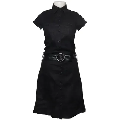 Shirt dress (Black) from Voyelles Linen
