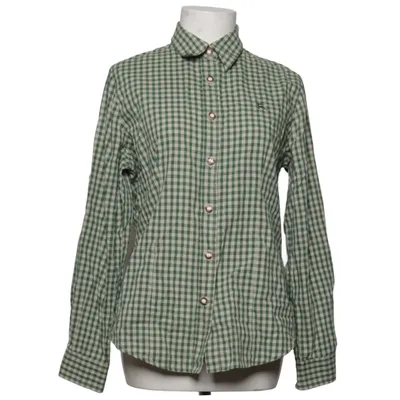 Chemise (Vert, Blanc) de Os Trachten Coton, Polyester