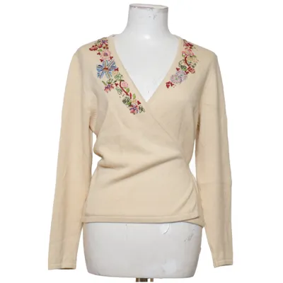 Wrap cardigan (Beige) from Public Acrylic, Cotton, Elastane