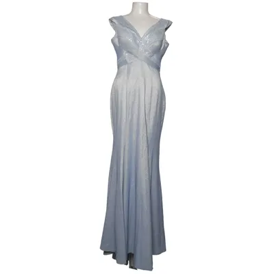 Aftonklänning (Blå, Silverfärgad) från Matron'S Elastan, Polyester
