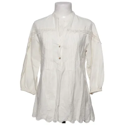 Blouse (Wit) van Zara Katoen, Linnen