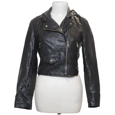 Bikerjakke (Sort) fra Bershka Viscose