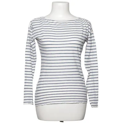 Lange mouwen shirt (Wit, Blauw) van Benetton Katoen, Linnen