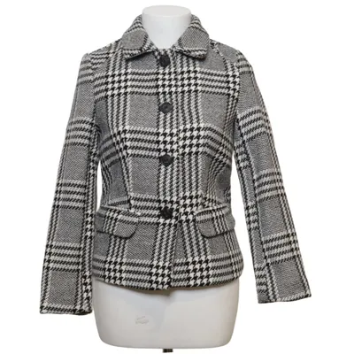 Frakke (Sort, Hvid, Flerfarvet) fra H&M Akryl, Polyester, Uld