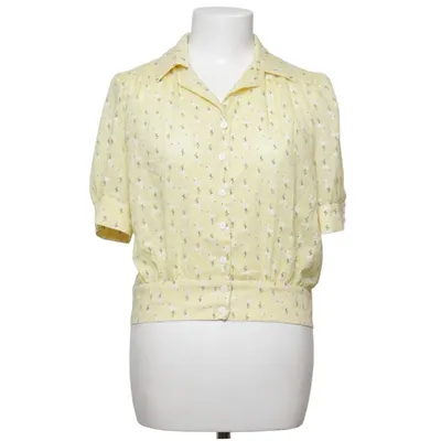 Short sleeve shirt (Yellow, White) from Femkit Cotton, Polyester