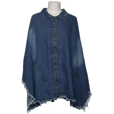 Poncho (Blå) fra Shein Curve Bomuld, Modal, Polyester, Viscose