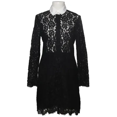Dress (Black, White) from Sandro Cotton, Polyamide, Polyester, Viscose