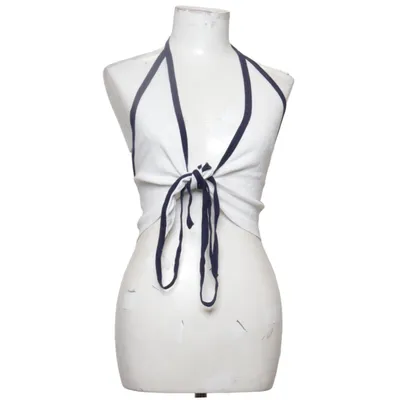 Haltertop (Wit, Blauw) van Angels Katoen