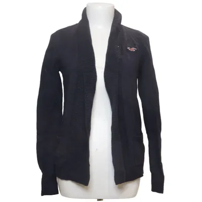 Cardigan (Black) from Hollister Cotton, Polyamide, Rabbit fur