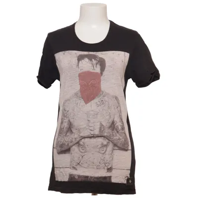 T-shirt (Zwart) van Stone Katoen