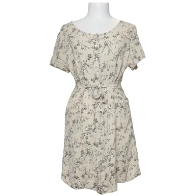 Robe (Beige, Noir) de Valerie Stevens Soie