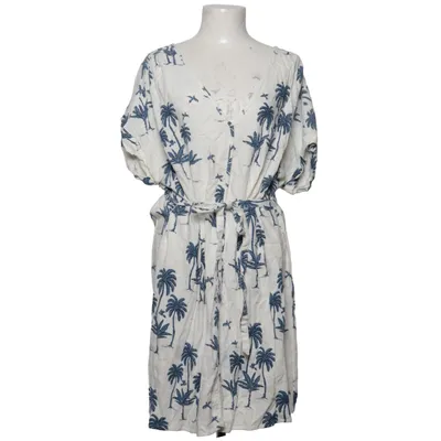 Jurk (Wit, Meerkleurig) van Desmond & Dempsey x H&M Viscose, Linnen