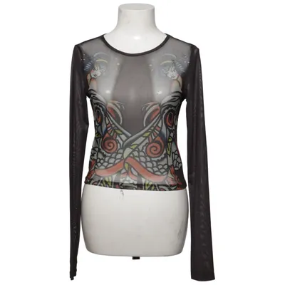 Top (Geisha Mesh Long Sleeve) von Ed Hardy Elasthan, Polyester