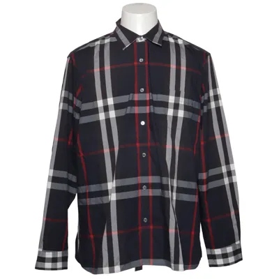 Skjorte (Blå, Hvid, Rød) fra Burberry Bomuld, Elastan, Polyamid