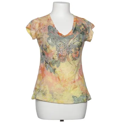 T-shirt (Yellow, Orange, Multicolored) from Sil'Uoyi Cotton, Polyester