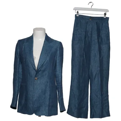 Costume (Bleu) de Massimo Dutti Acétate, Lin, Modal