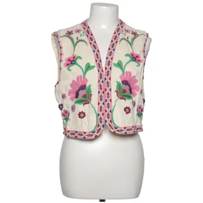 Vest (White, Multicolored) from Zara Cotton, Polyester