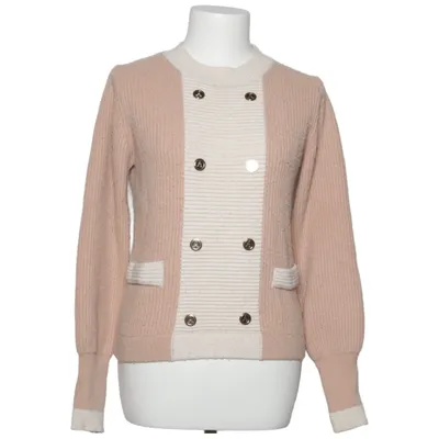 Cardigan (Beige, White) from Allyson Acrylic, Polyamide, Polyester