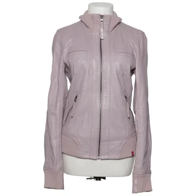 Leren jack (Roze) van EDC by ESPRIT Katoen, Elastaan, Leer, Polyester