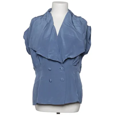 Short sleeve shirt (Blue) from Madeleine Acetate, Silk