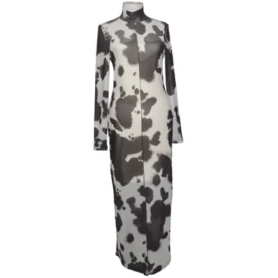 Maxi dress (Black, White) from Elite Elastane, Recycled polyester