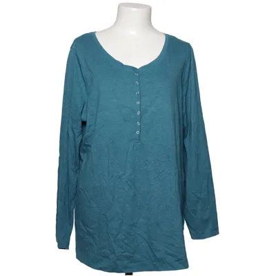 Henley shirt (Blauw) van Sheego Casual Katoen, Polyester