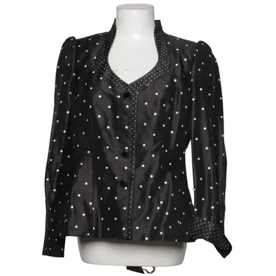 Blazer (Black, White) from Elégance Acetate, Silk