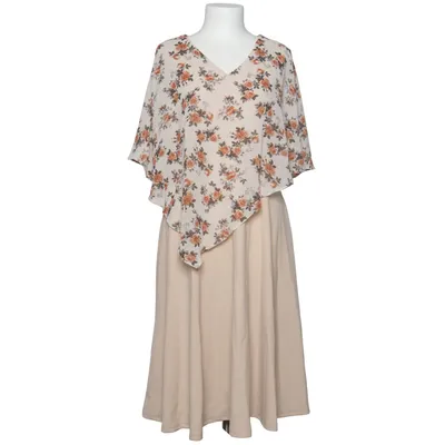 Jurk (Wit, Beige, Meerkleurig) van Dress Tells Elastaan, Nylon, Polyester