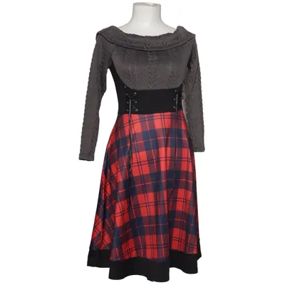 Kleid (Grau, Rot, Blau) Polyester