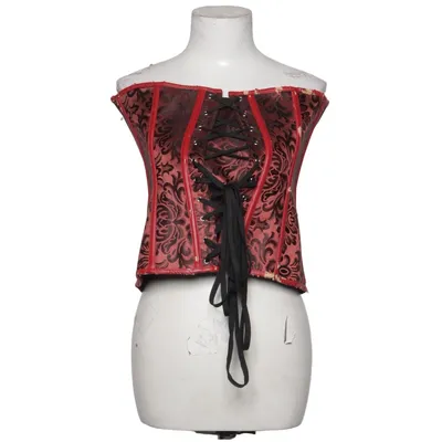 Corset (Red, Black) from Alcatraz-Gothic Elastane, Polyester