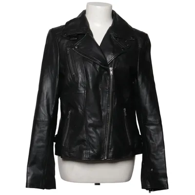 Biker jacket (Black) from Cigno Nero Leather, Polyester