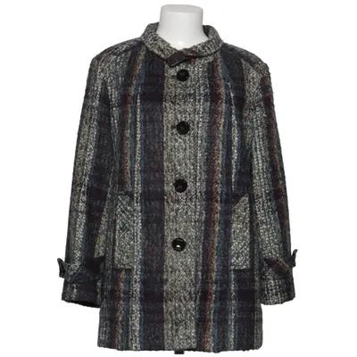 Coat (Gray, Multicolored) from Mona Acrylic, Cotton, Polyester, Wool