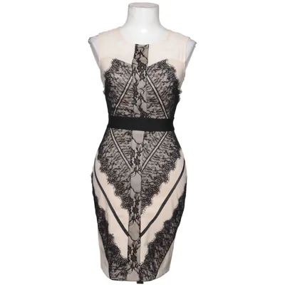 Cocktail dress (Beige, Black) from Elise Ryan Elastane, Polyamide, Polyester