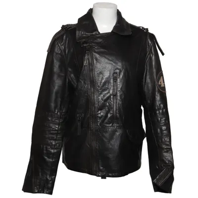 Bikerjakke (Brun, Sort) fra Wrangler Læder
