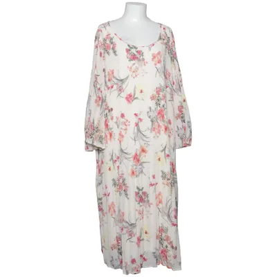 Klänning (Vit, Flerfärgad) från Zizzi Elastan, Polyester, Viskos