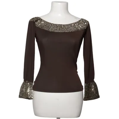Bluse (Brun, Guld) fra Creations Elastan, Polyamid, Polyester