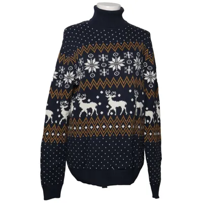 Weihnachtspullover (Blau, Weiß, Gelb) von Reserved Acryl, Baumwolle