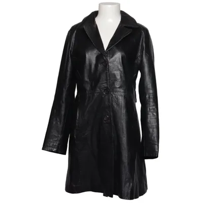 Veste longue en cuir (Noir) de Chiara Cuir
