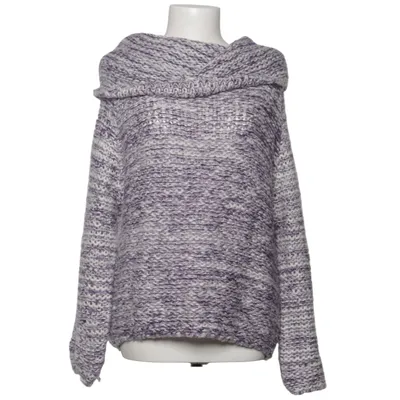 Pul à col roulé (Violet, Blanc) de Luzabelle Acrylique, Coton, Viscose