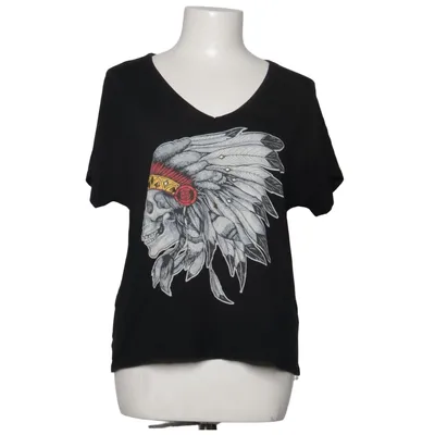 T-shirt (Zwart) van MM Couture Elastaan, Viscose