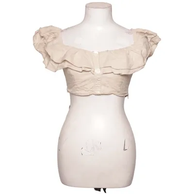 Dirndl blouse (Beige) from Zara Cotton, Linen