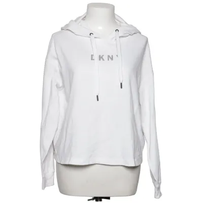 Huvtröja (Vit) från DKNY Sport Bomull, Polyester