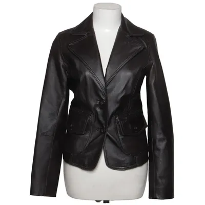 Leather blazer (Black) from 17&co. Leather