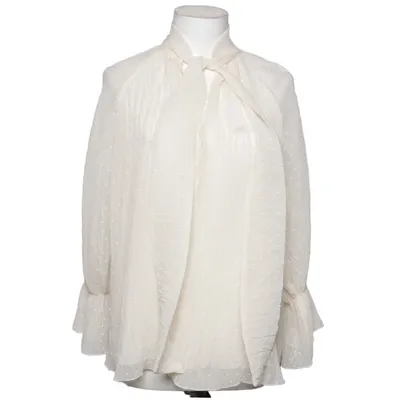 Sløjfebluse (Hvid) Polyester