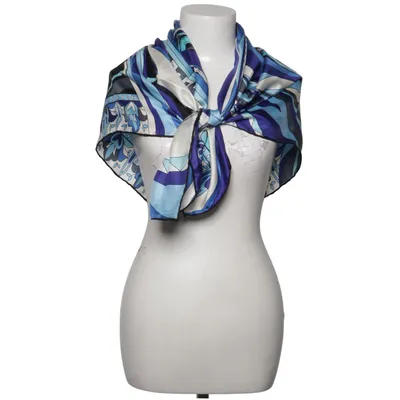 Echarpe à costume (Bleu, Blanc, Noir) de Renard Soie