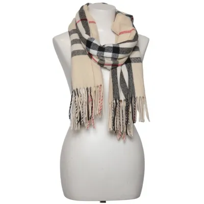 Schal (Beige, Schwarz, Rot) von Sky Cashmere Wolle